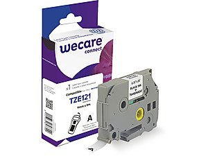 Armor K80020W4 Tape Printer Labels Black Sobre Transparent Tze — image 1