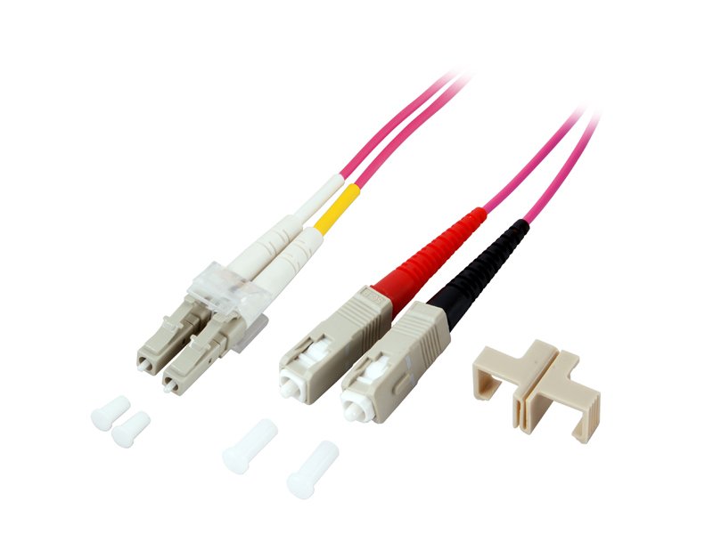 Alcasa LW-801LS4 Cable Fibre Optic 1M Lc Sc OM4 Violet