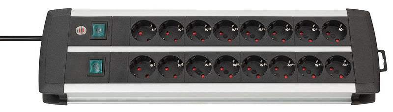 Brennenstuhl 1391000916 Base Múltiple 3M 16 Salidas AC Indoor Black White
