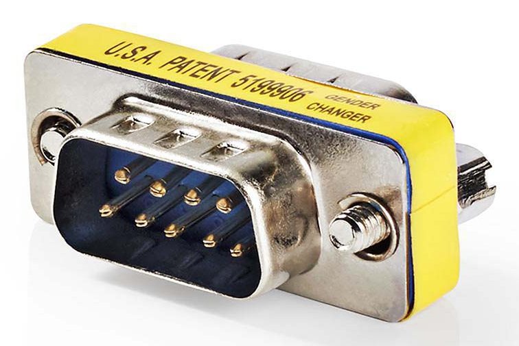 Nedis Serieller Adapter - Adapter D-sub 9-PIN Connector Male D-sub 9-PIN Connector Male Vernickelt Metall Box