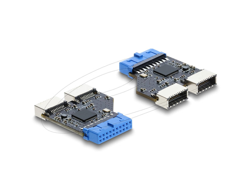 USB 5Gbps Hub 20 Pin Connector Female Poste a 2 X USB 5Gbps Type And Key a Connector Female