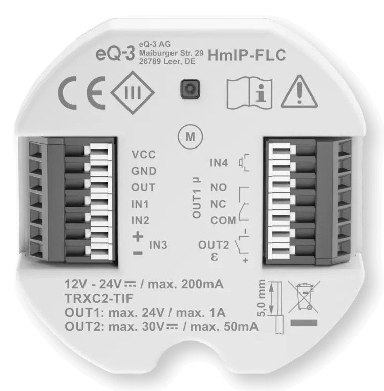 Homematic IP Controlador Lock Motor Universal (hmip-flc), Relé White 160578A0