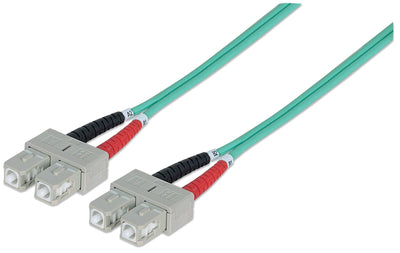 Intellinet 751025 Cable Fibre Optic 1M OM3 Sc Aqua — image 1