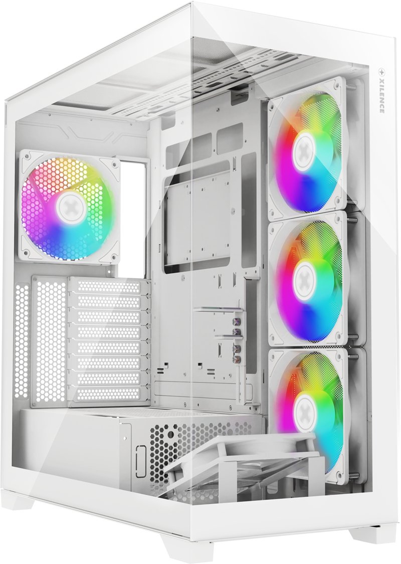 Xilence PC Case Xilent Gleam, Glass Tempered X818.W.ARGB White