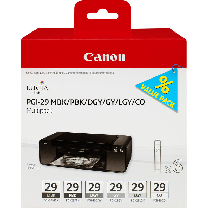 Genuine Ink Multipack PGI-29 Mbk/Pbk/Dgy/Gy/Lgy/Co