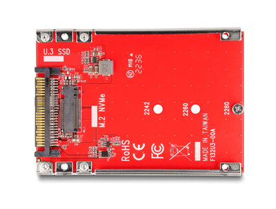 Delock 64228 Convertidor 2.5 U.3 SFF-8639A Slot M NVMe M.2 - 7MM — image 1