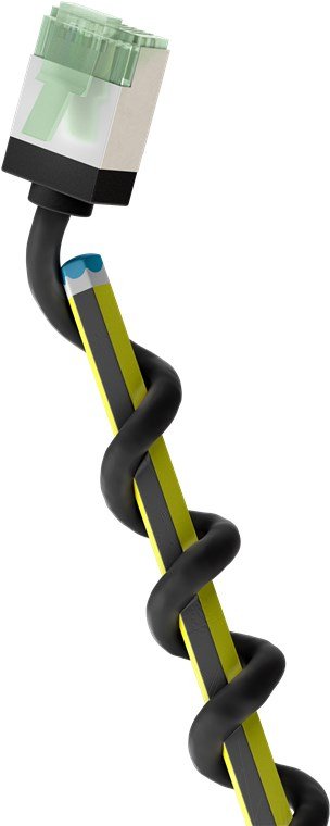 Goobay Cable Patch Ultraflexible CAT.8.1 Slim U/FTP Black 2 Metres Clavijas Extracortas 74354 — image 1