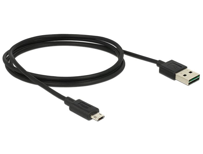 Delock Cable Easy-USB 2.0 Typ-a Male Easy-USB 2.0 Typ Micro-b 1M Black
