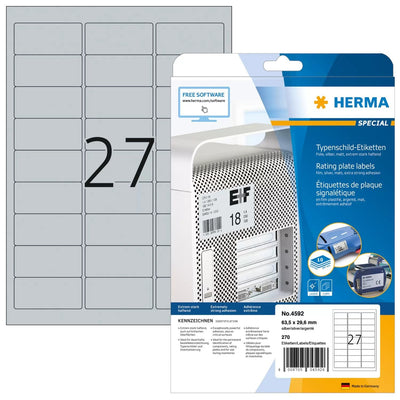Herma Labels Placas Identificación A4 63,5X29,6MM Lámina 270 Pieces — image 1