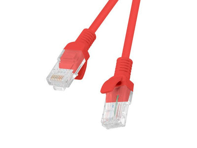 Lanberg Pack 10 Cables Network RJ45 CAT.5E UTP 0.5M Red — image 1
