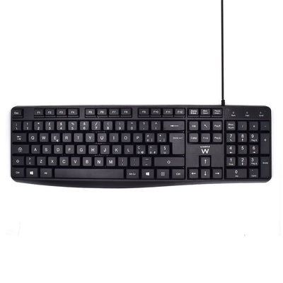 Ewent Keyboard With USB Cable - Disposicion Italiana QWERTY It - Cable 1.35M - Keys Low Perfil And Silenciosas — image 1