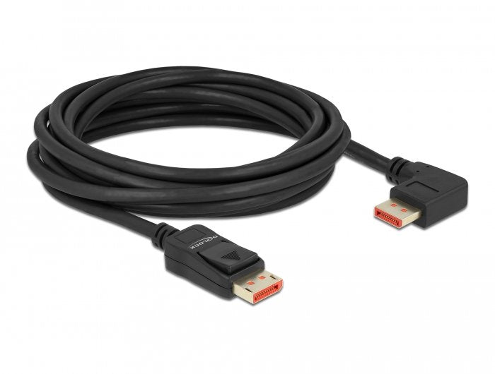 Delock DisplayPort Cable Plug Gerade Zu Plug 90 Rechts Gewinkelt 8K 60 HZ 5M