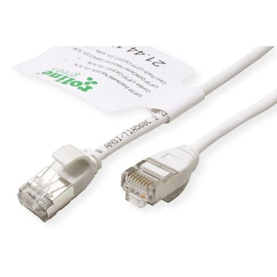 Roline Green U FTP Network Cable CAT.6A (class Ea), Lsoh, Slim, White 1M — image 1