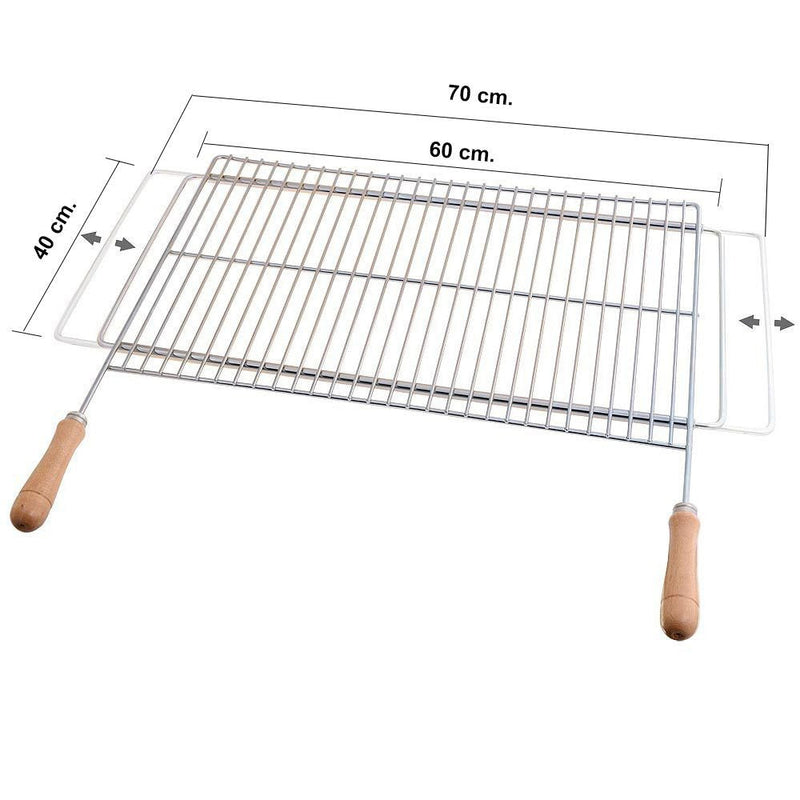 Parrilla Barbecue Extendable 60X40CM Steel Zincado