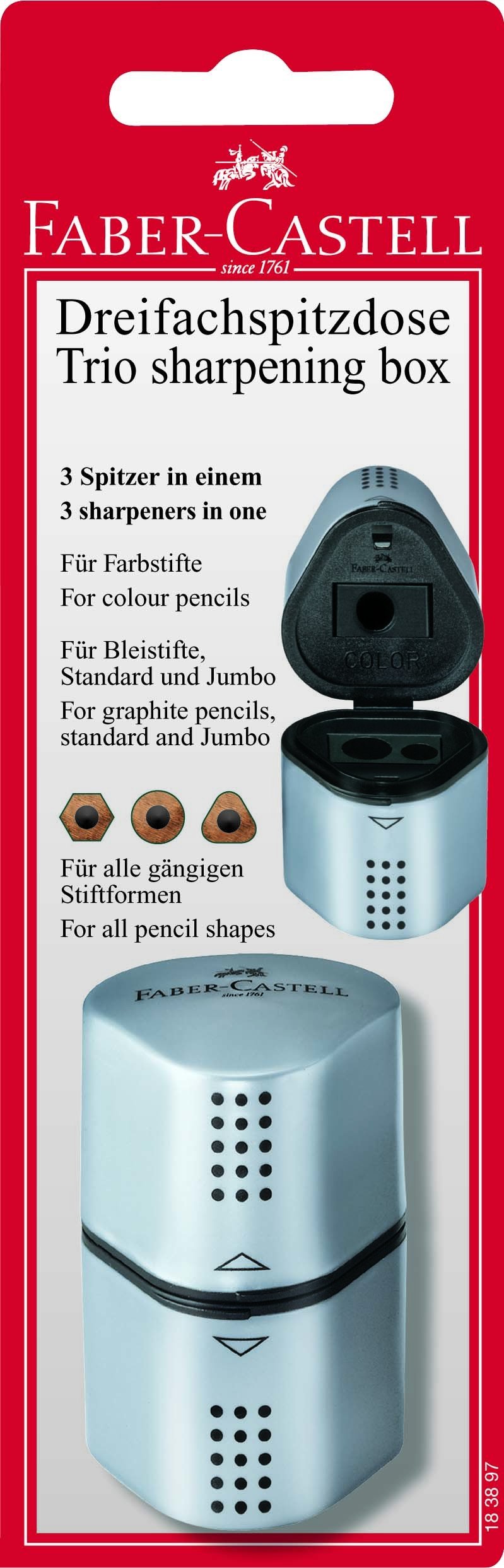 Sacapuntas Faber-castell 48253 Manual Black Silver