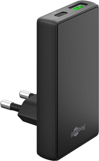 Goobay Fast Charger USB-C/a Pd GaN 90° Dua Black 65 Watt) 75723 — image 1