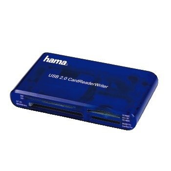 Hama USB 2.0 Multi Card Reader 35 In 1, Blue 55348 — image 1