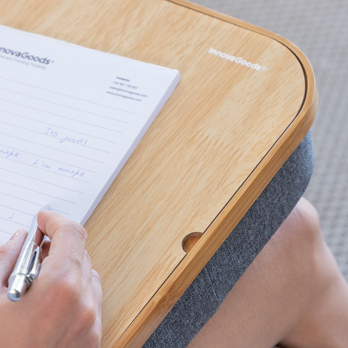 Innovagoods Portable Laptop Desk With Storage Tray Larage Innovagoods