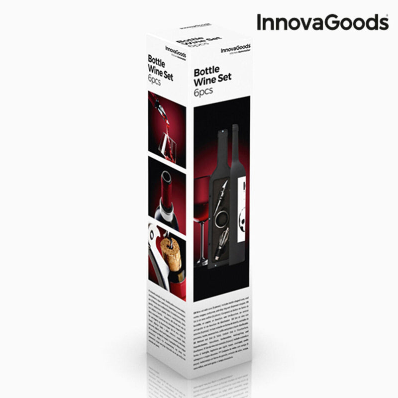 Bottle Wine Set InnovaGoods Black Metal Stainless steel (Refurbished B)