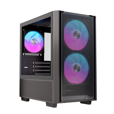 Einarex PC Case Micro-atx PM150 Gaming RGB USB 3.0 USB-C Black — image 1