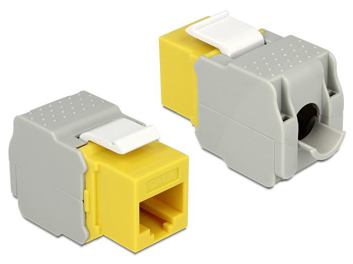 Delock Keystone Module RJ45 Female Lsa CAT.6 UTP Yellow