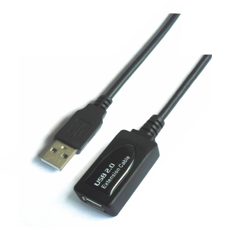 Aisens Cable Extension USB 2.0 With Amplifier - Type a Male a Female - 15M - Black