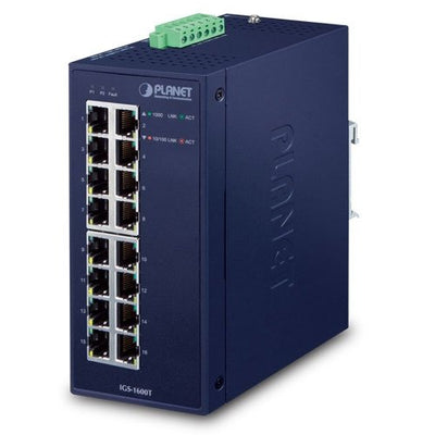 Planet IGS-1600T Switch No Administrado L2 Gigabit Ethernet (10/100/1000) Blue — image 1
