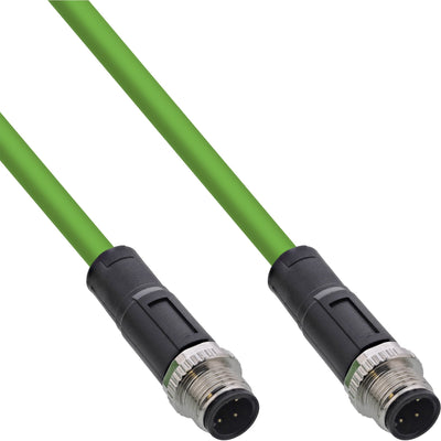 Inline® Industrial Network Cable M12 4-PIN D-coded Male/Male, Pur 5M — image 1