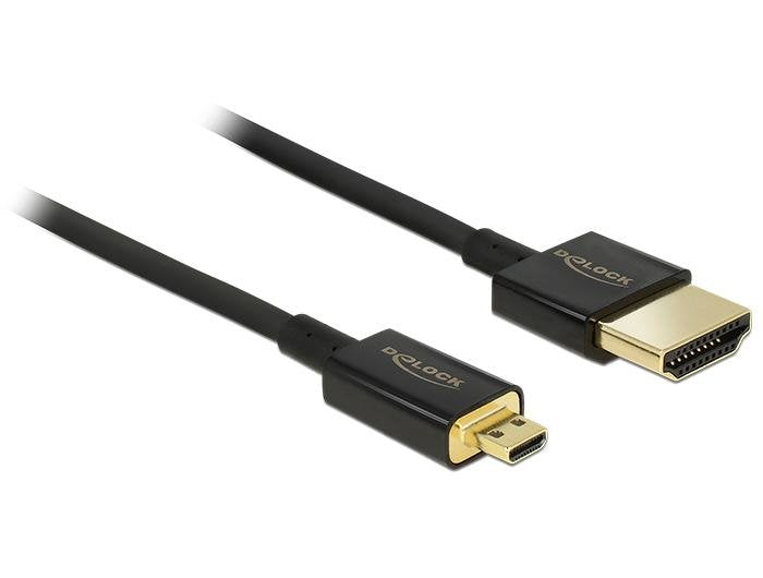 Delock HDMI Cable Ethernet a -micro D M/M 2.00M 3D 4K Sli