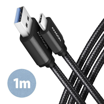 Axagon HCM3-AM10AB USB Cable -c Auf USB-A 3.2 Gen 1, Black - 1M — image 1