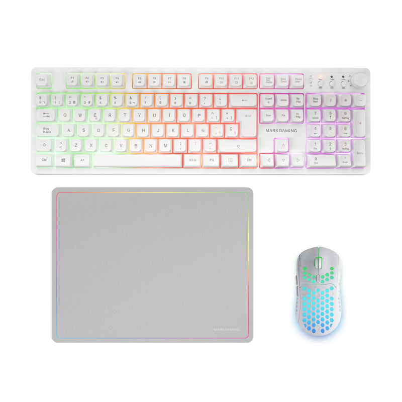 Mars Gaming Pack Gaming Mcpwx Wireless Keyboard + Wireless Mouse + Mouse Pad