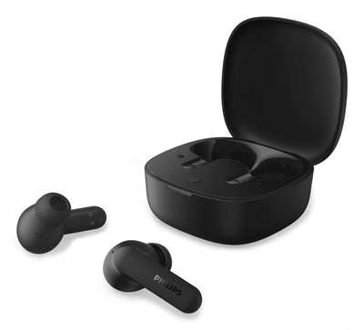 Philips Headphones Bluetooth TAT2100BK With Case Charging Battery Life 8H Black — image 1
