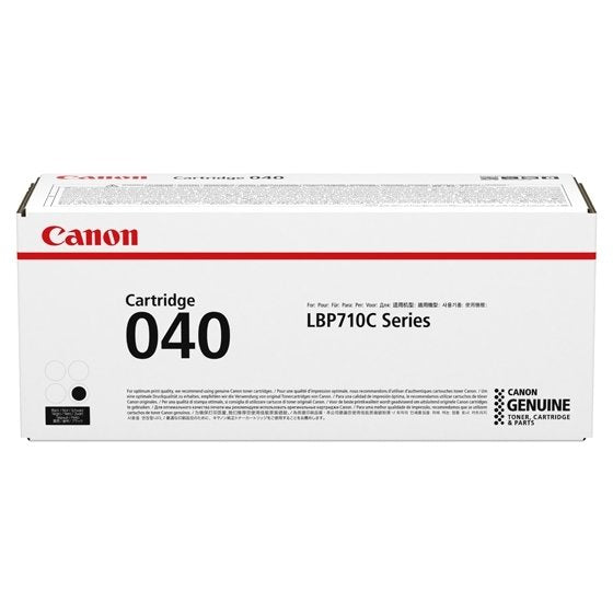 Canon Genuine Toner 040 Black Imageclass LBP712CDN, I-sensys LBP710CX, LBP712CX, Satera LBP712CI