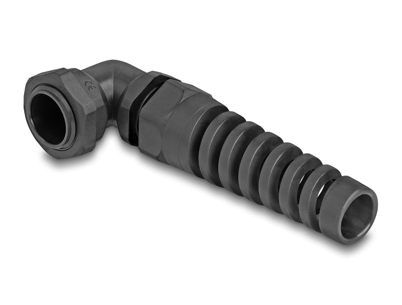 Delock 60585 Prensaestopas With Alivio Voltage Ángulo 90 ° PG13,5 Black