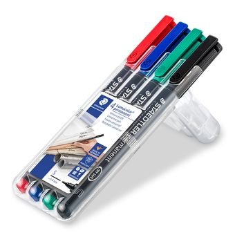 Staedtler Marker Permanente Lumocolor Punta 0.4MM 313 Case Cuatro Units