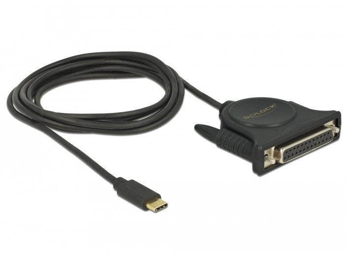 Delock Adapter USB Type-c™ 2.0 Male 1 X Paralelo DB25 Female