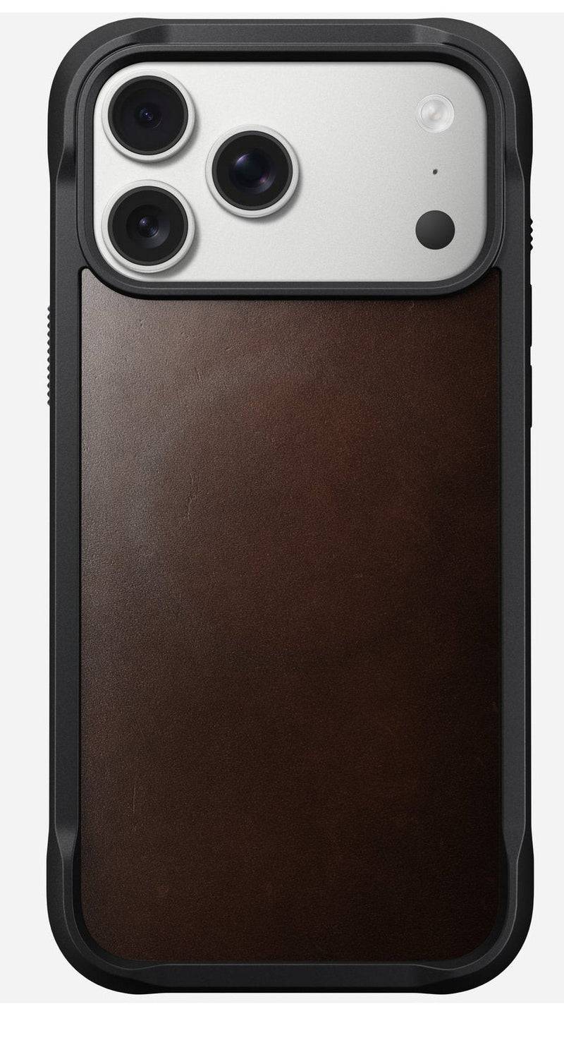 Nomad Rugged Leather Case Iphone 17 Pro Max. Rustic Brown Horween
