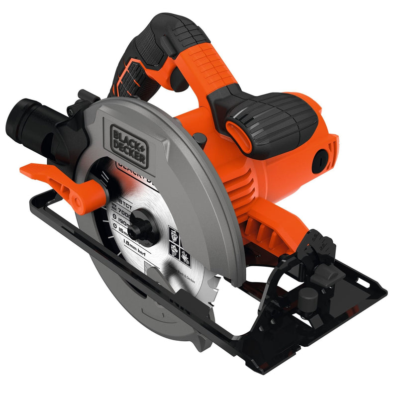 Black & Decker CS1550-QS Saw Circular Laptop 19CM Black Orange 5500 Rpm 1500W