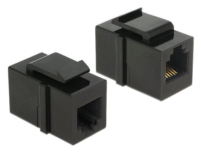 Delock Connector Keystone RJ12 CAT3 Black