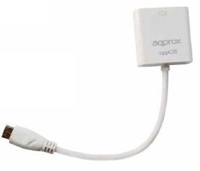 Approx Adapter Minihdmi Male a VGA Female White