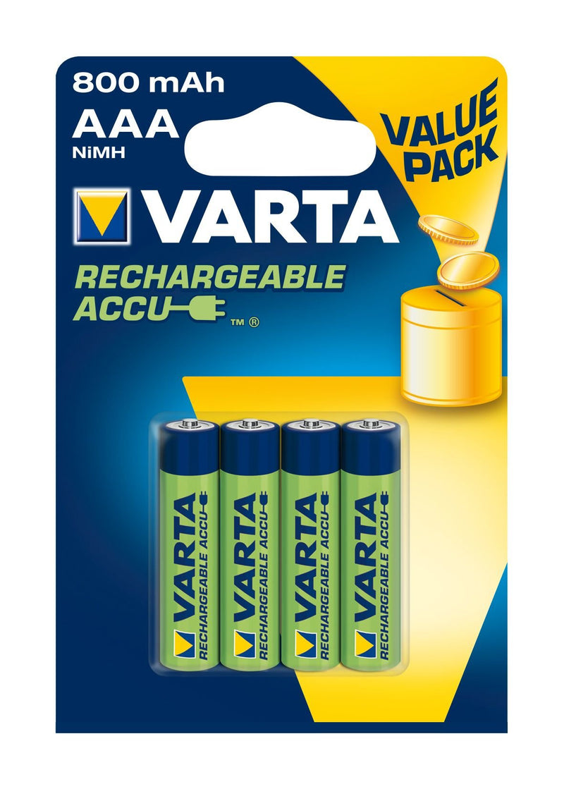 Varta Battery Rechargeable Accu Aaa LR03 800MAH Pack 4UNI