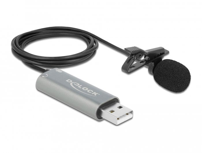 USB Krawatten Lavalier Microphone Omnidirektional 24 Bit 192KHZ With Clip And 3,5MM Stereoklinken-auriculares