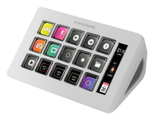 Mars Gaming Stream Deck Slim Msd-one 15 Keys LCD White — image 1