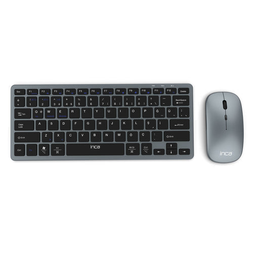 Keyboard German + Mouse Inca IBK-572BT RF Wireless + Bluetooth Black — image 1
