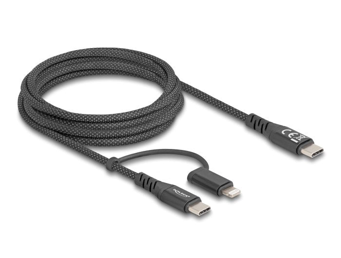 Delock USB Cable 2 1 USB Type-c™ a USB Type-c™ / Lightning™ Iphone™ And Ipad™ 2M Mfi 60W