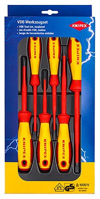 Knipex Paquete Screwdrivers 00 20 12 V02 Vde Slim Red/Yellow 6 Partes) — image 1