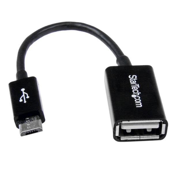 StarTech Adapter Otg Micro USB a USB M/H 0.10M Black Uusbotg
