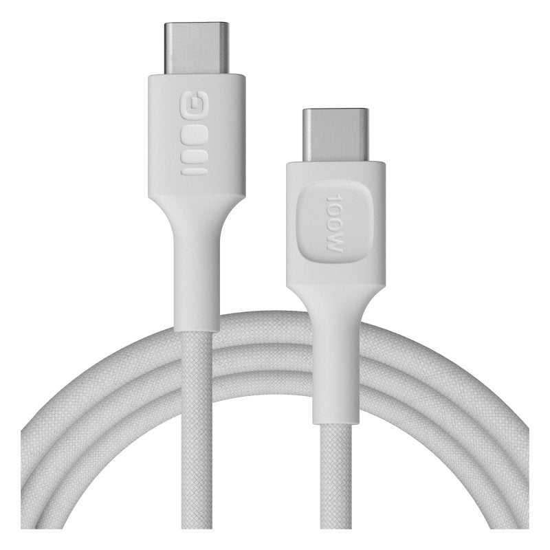 Green Cell USB-C To USB-C Cable Powerstream 100W 2M White - Braided