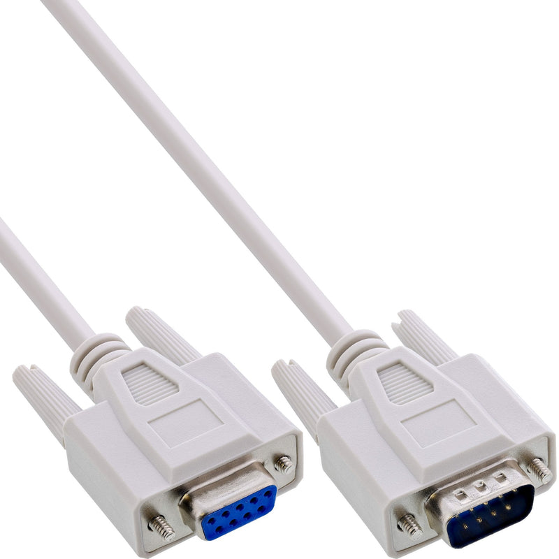 Inline® Serial Cable Molded DB9 Male a Female Direct Grey 15M
