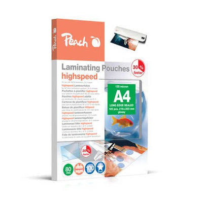 Peach Bags Plastificar A4 80 Mic Express 100 Units High Speed — image 1